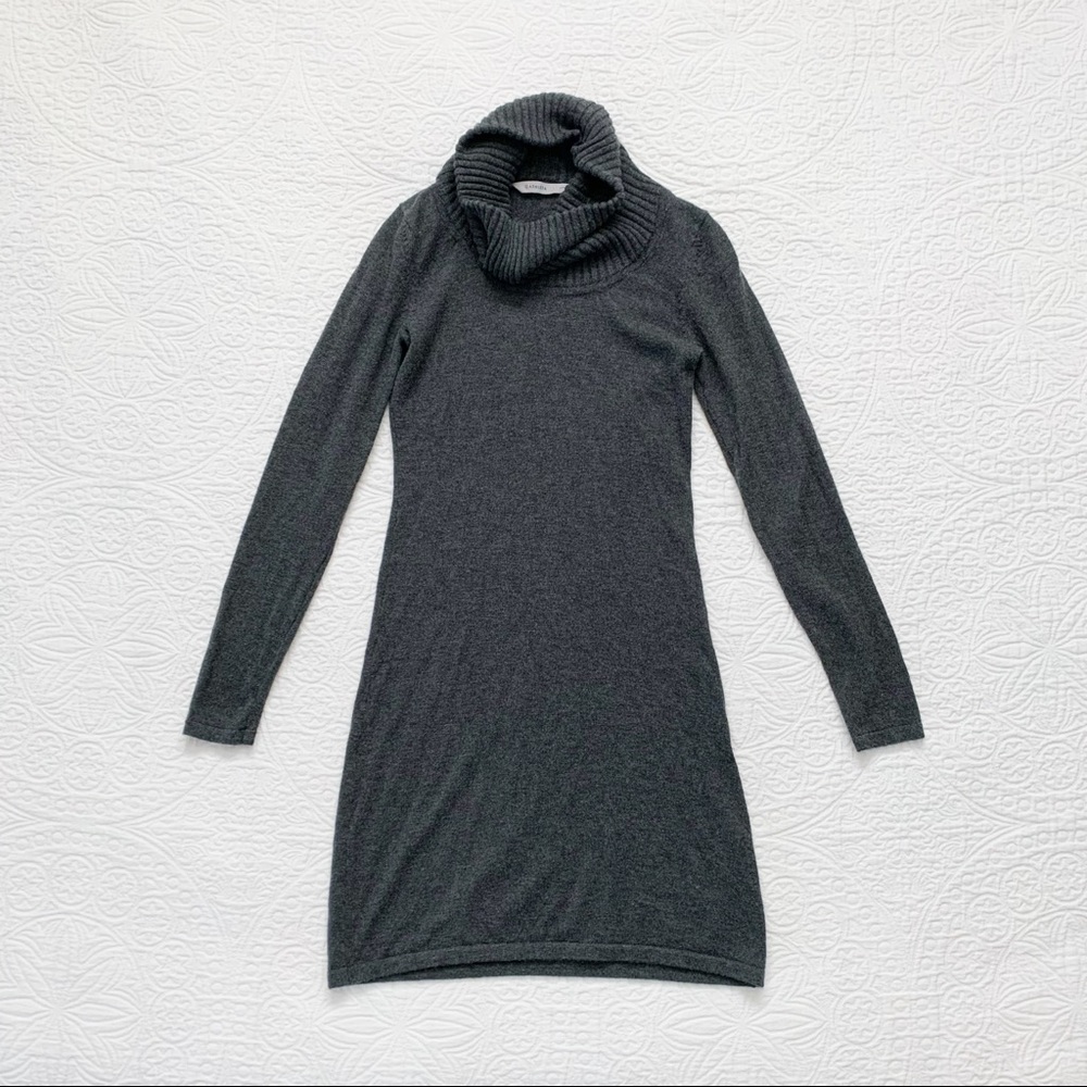Athleta 100% Merino Wool Cowl Neck Sweater Dress